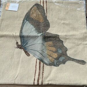 Pottery Barn Butterfly Café Pillow Cover BNWT